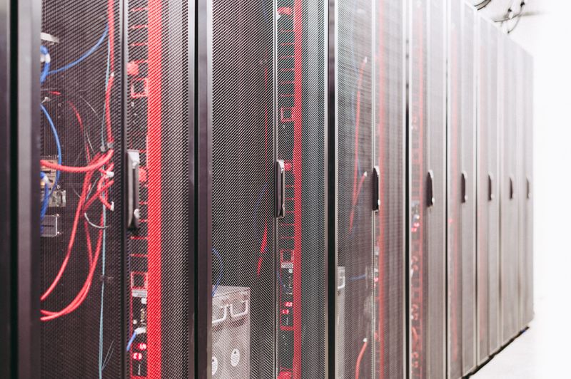 Server racks in a data center